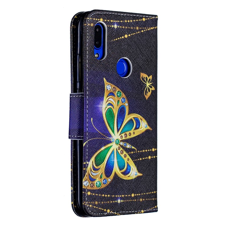 For Xiaomi Redmi 7 Pattern Printing Leather Stand Wallet Case - Colorized Butterfly-3