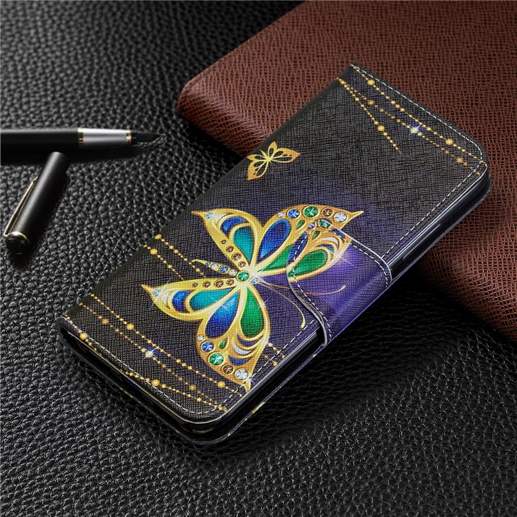 For Xiaomi Redmi 7 Pattern Printing Leather Stand Wallet Case - Colorized Butterfly-7