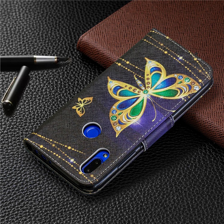 For Xiaomi Redmi 7 Pattern Printing Leather Stand Wallet Case - Colorized Butterfly-8