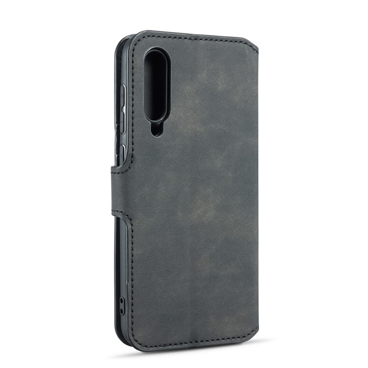 DG.MING Retro Style Leather Wallet Stand Case for Xiaomi Mi 9 SE - Black-3