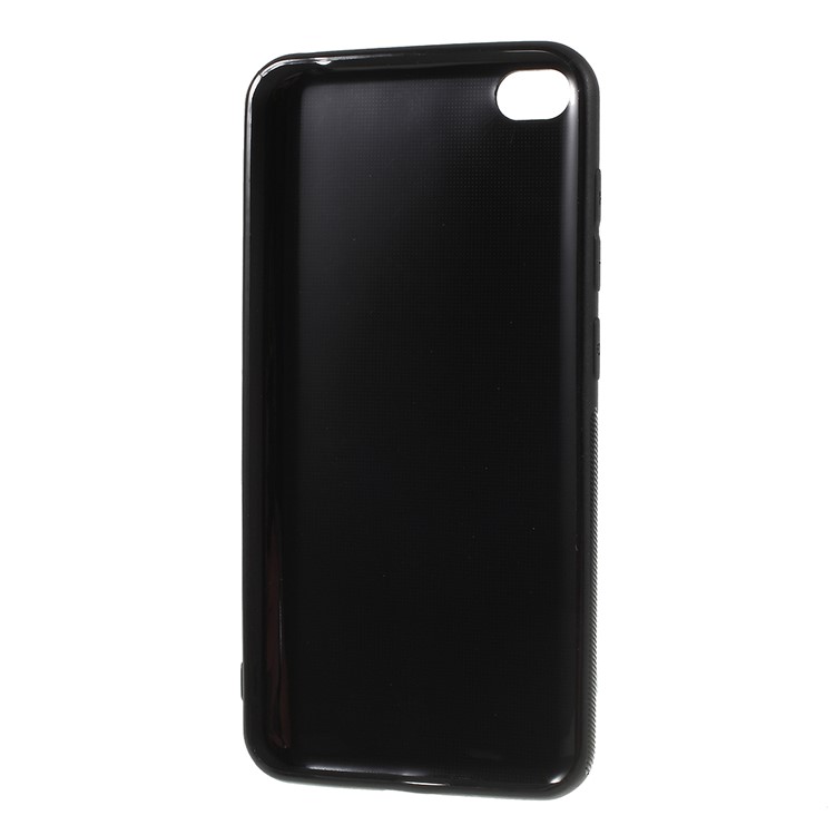 Carbon Fiber Brushed TPU Casing for Xiaomi Redmi Go - Black-3