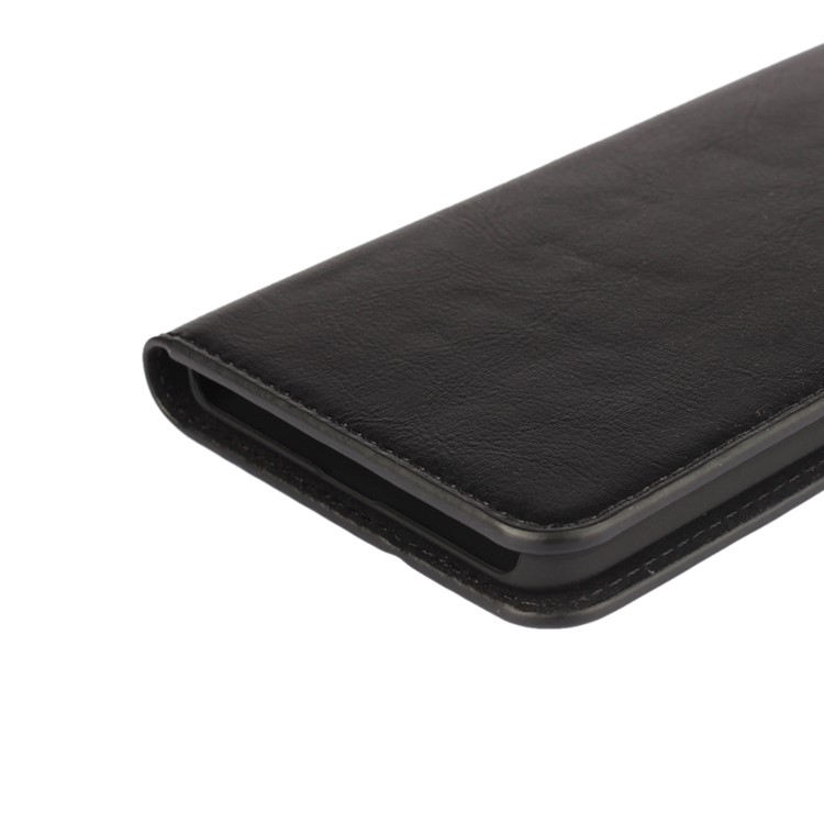 Crazy Horse Full Grain Genuine Leather Wallet Case for Xiaomi Redmi Pro - Black-10
