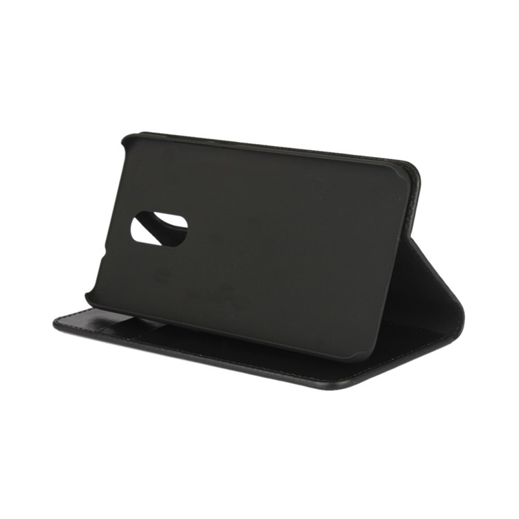 Crazy Horse Full Grain Genuine Leather Wallet Case for Xiaomi Redmi Pro - Black-2