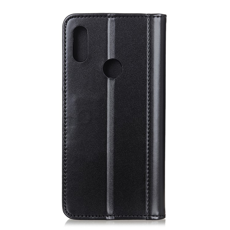 Auto-absorbed Split Leather Wallet Case for Xiaomi Redmi 7 / Redmi Y3 - Black-3