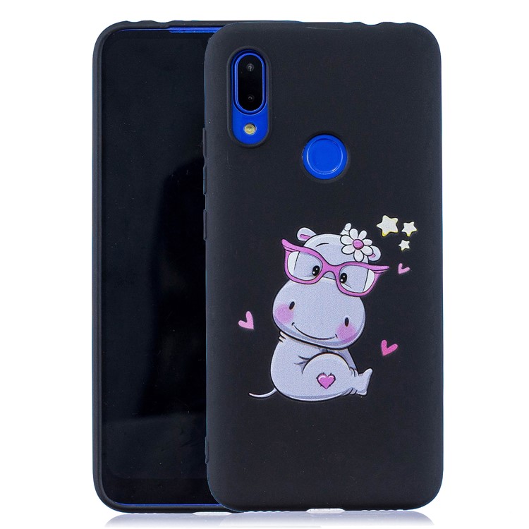 Pattern Printing TPU Gel Protective Case with Silicone Strap for Xiaomi Redmi 7 - Black-2