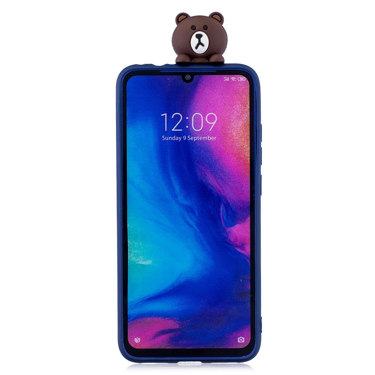 3D Cute Doll Pattern Printing TPU Case for Xiaomi Redmi Note 7 / Note 7 Pro (India) / Note 7S - Bear-3