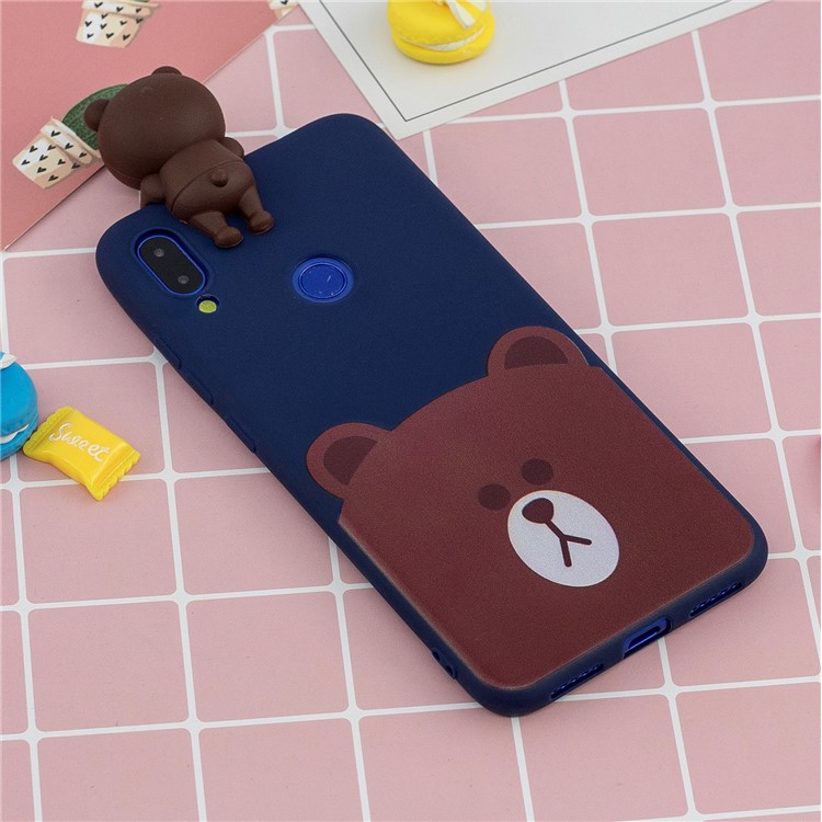 3D Cute Doll Pattern Printing TPU Case for Xiaomi Redmi Note 7 / Note 7 Pro (India) / Note 7S - Bear-6