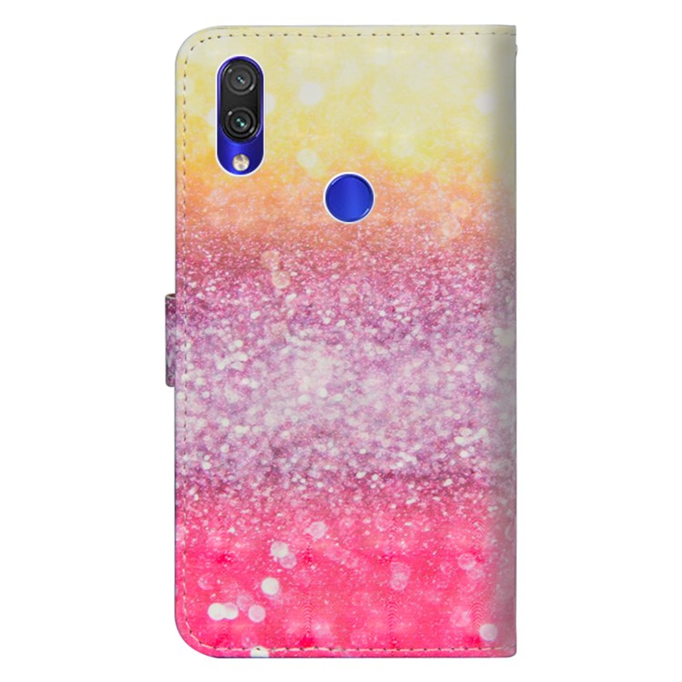Pattern Printing Light Spot Decor Leather Wallet Cover for Xiaomi Redmi 7 - Glittery Elements-5