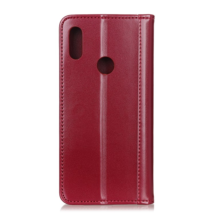 Auto-absorbed Split Leather Wallet Case for Xiaomi Redmi Note 7 / Note 7 Pro (India) / Note 7S - Red-2