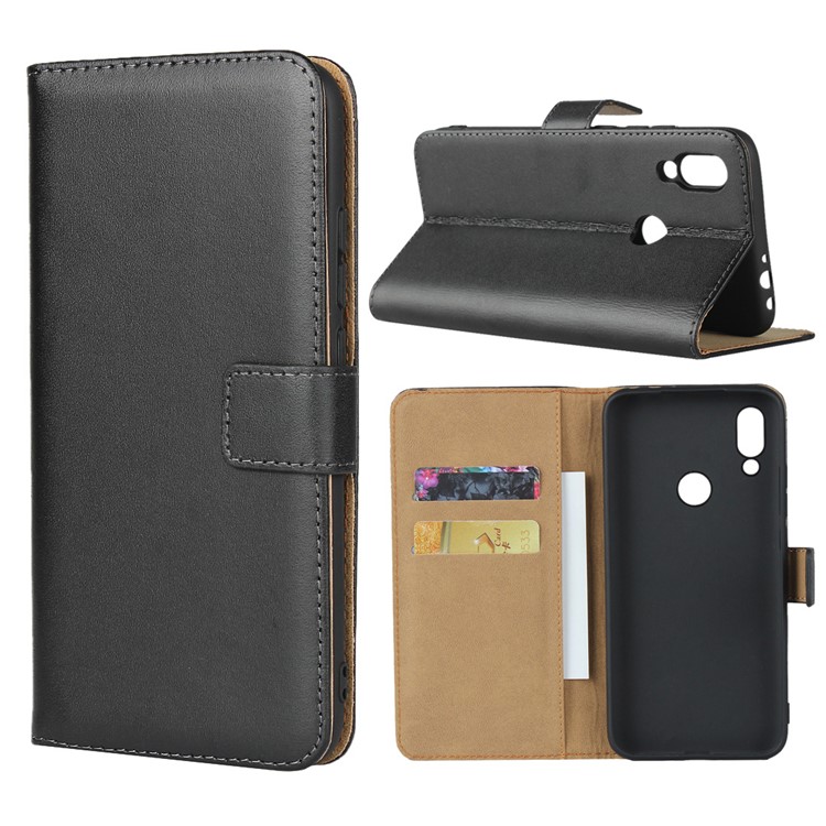 Genuine Leather Magnetic Flip Case Cover for Xiaomi Redmi 7-2