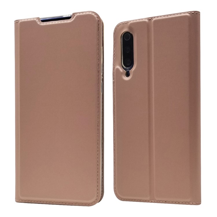 Magnetic Adsorption Leather Card Slot Case for Xiaomi Mi 9 - Rose Gold-2