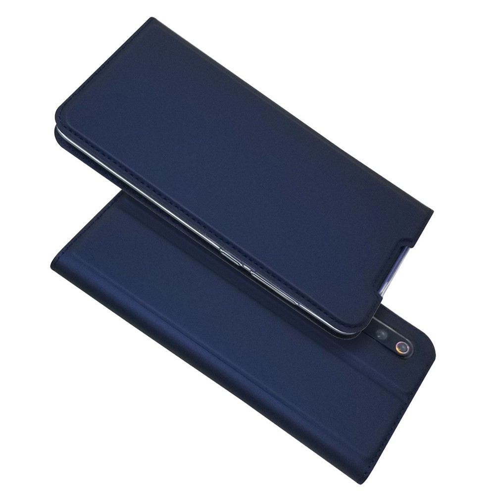 Slot De Cartão De Couro De Adsorção Magnética Para Xiaomi Mi 9 - Azul-1