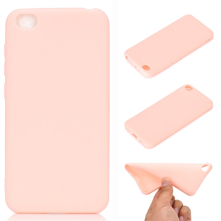 Soft Frosted TPU Case for Xiaomi Redmi Go - Pink-1
