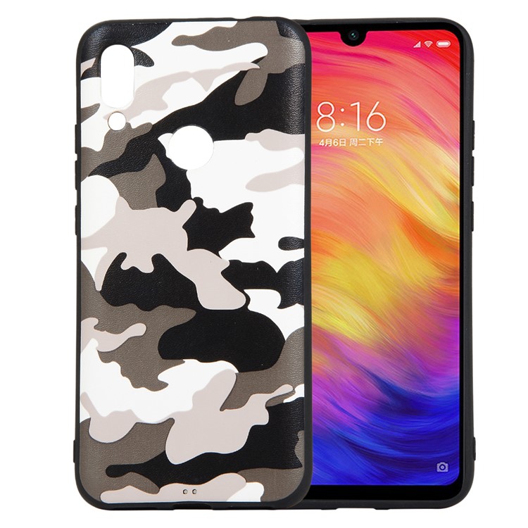 Camouflage Pattern TPU Soft Phone Cover for Xiaomi Redmi 7 / Redmi Y3 - White-1