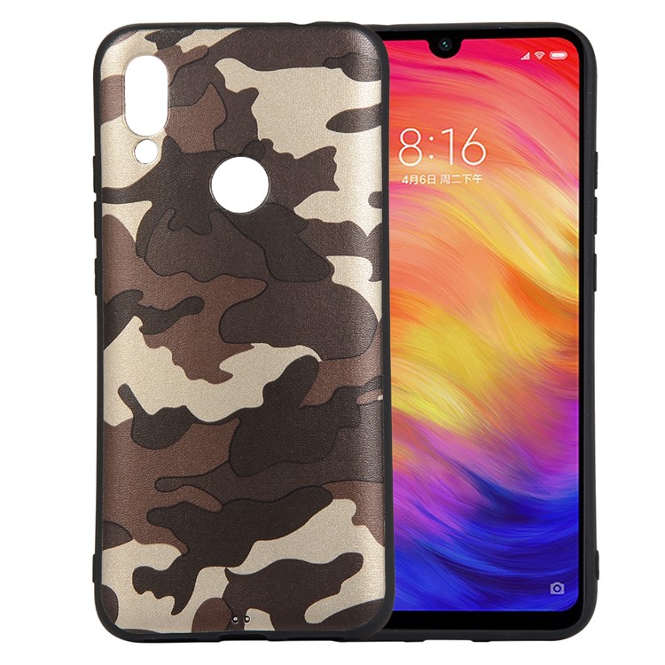 Camouflage Pattern TPU Soft Phone Cover for Xiaomi Redmi 7 / Redmi Y3 - Brown-1
