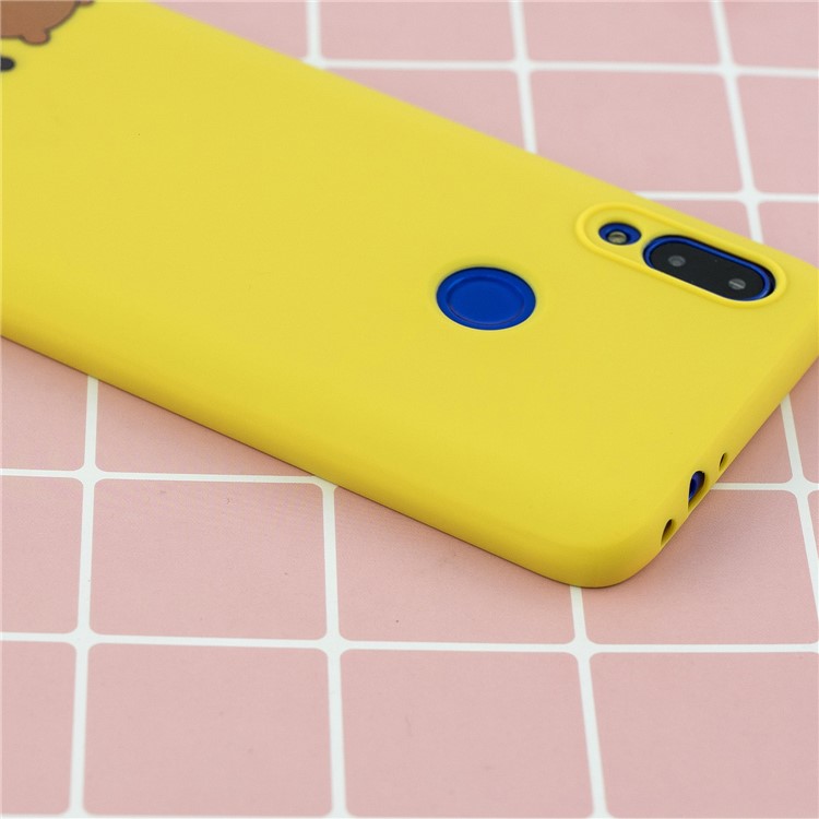 Pattern Printing TPU Gel Protective Case with Silicone Strap for Xiaomi Xiaomi Redmi Note 7 / Redmi Note 7 Pro (India) / Redmi Note 7S - Yellow-12