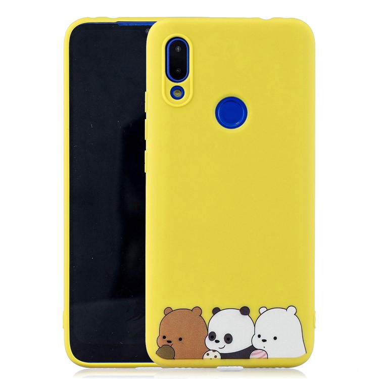 Pattern Printing TPU Gel Protective Case with Silicone Strap for Xiaomi Xiaomi Redmi Note 7 / Redmi Note 7 Pro (India) / Redmi Note 7S - Yellow-2