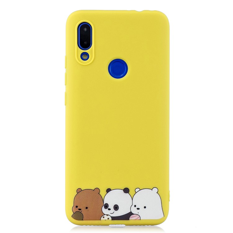 Pattern Printing TPU Gel Protective Case with Silicone Strap for Xiaomi Xiaomi Redmi Note 7 / Redmi Note 7 Pro (India) / Redmi Note 7S - Yellow-3