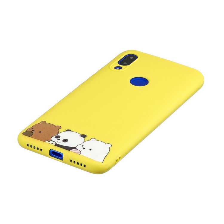 Pattern Printing TPU Gel Protective Case with Silicone Strap for Xiaomi Xiaomi Redmi Note 7 / Redmi Note 7 Pro (India) / Redmi Note 7S - Yellow-5