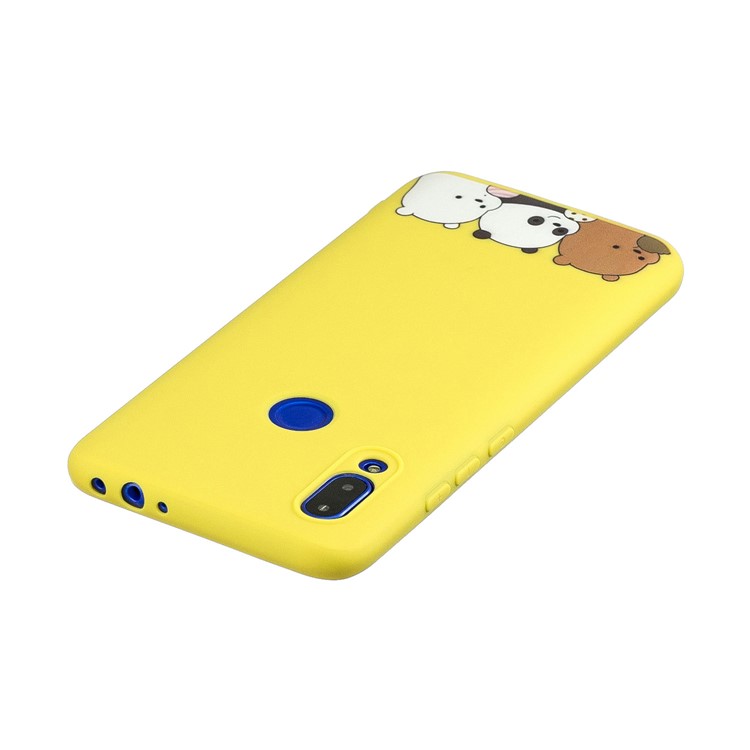Pattern Printing TPU Gel Protective Case with Silicone Strap for Xiaomi Xiaomi Redmi Note 7 / Redmi Note 7 Pro (India) / Redmi Note 7S - Yellow-6