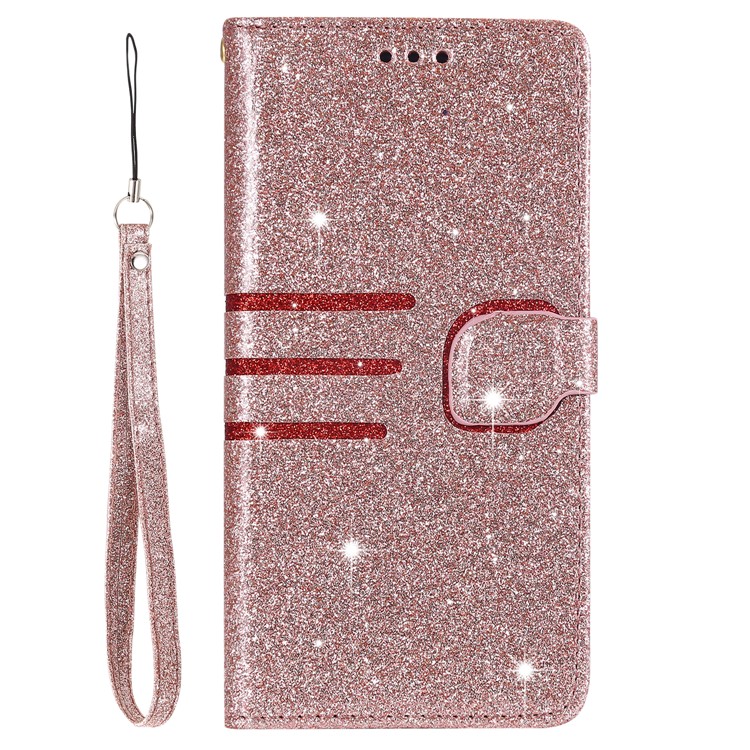 Glitter Powder Coated Wallet Leather Phone Case for Xiaomi Redmi Note 7 / Redmi Note 7 Pro (India) / Redmi Note 7S - Rose Gold-2