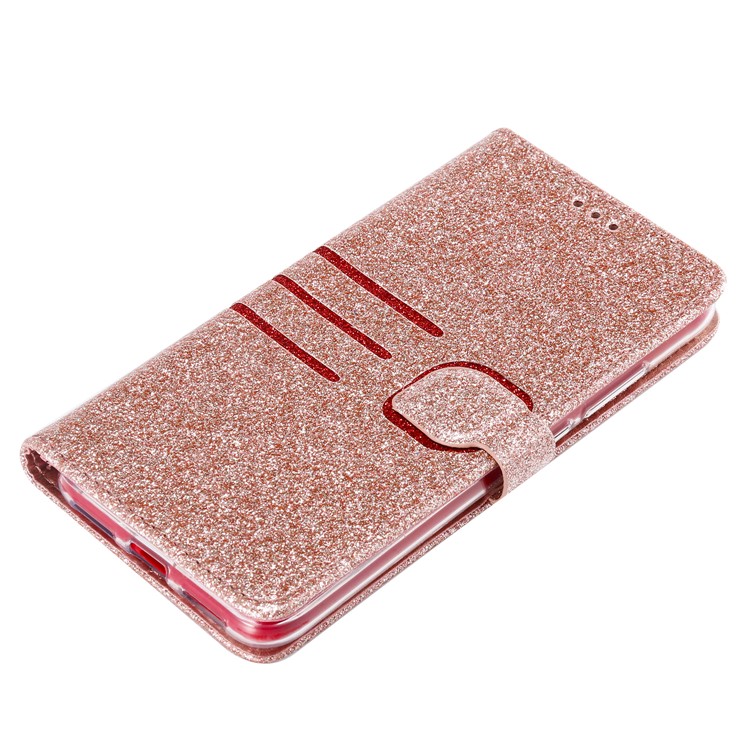 Glitter Powder Coated Wallet Leather Phone Case for Xiaomi Redmi Note 7 / Redmi Note 7 Pro (India) / Redmi Note 7S - Rose Gold-7