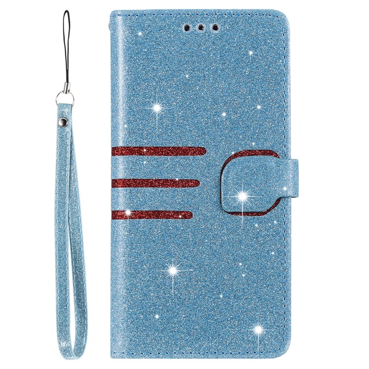 Glitter Powder Coated Wallet Leather Phone Case for Xiaomi Redmi Note 7 / Redmi Note 7 Pro (India) / Redmi Note 7S - Blue-2