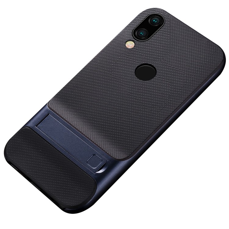 ELEGANCE Netting Pattern TPU + PC Combo Bracket Case for Xiaomi Redmi Note 7 / Redmi Note 7 Pro (India) / Redmi Note 7S - Blue-1