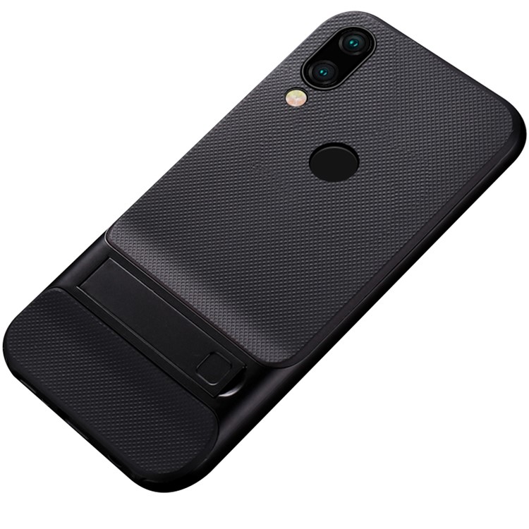ELEGANCE Patrón De Red TPU + PC Combo Soporte Caso Para Xiaomi Redmi Nota 7 / Redmi Note 7 Pro (india) / Redmi Note 7S - Negro-1