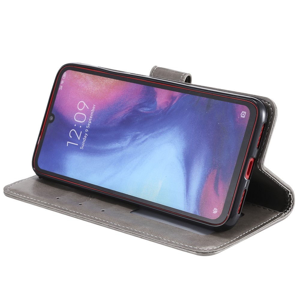Imprint Mandala Pattern Wallet Stand Leather Flip Case for Xiaomi Redmi Note 7S / Note 7 / Note 7 Pro (India) - Grey-6