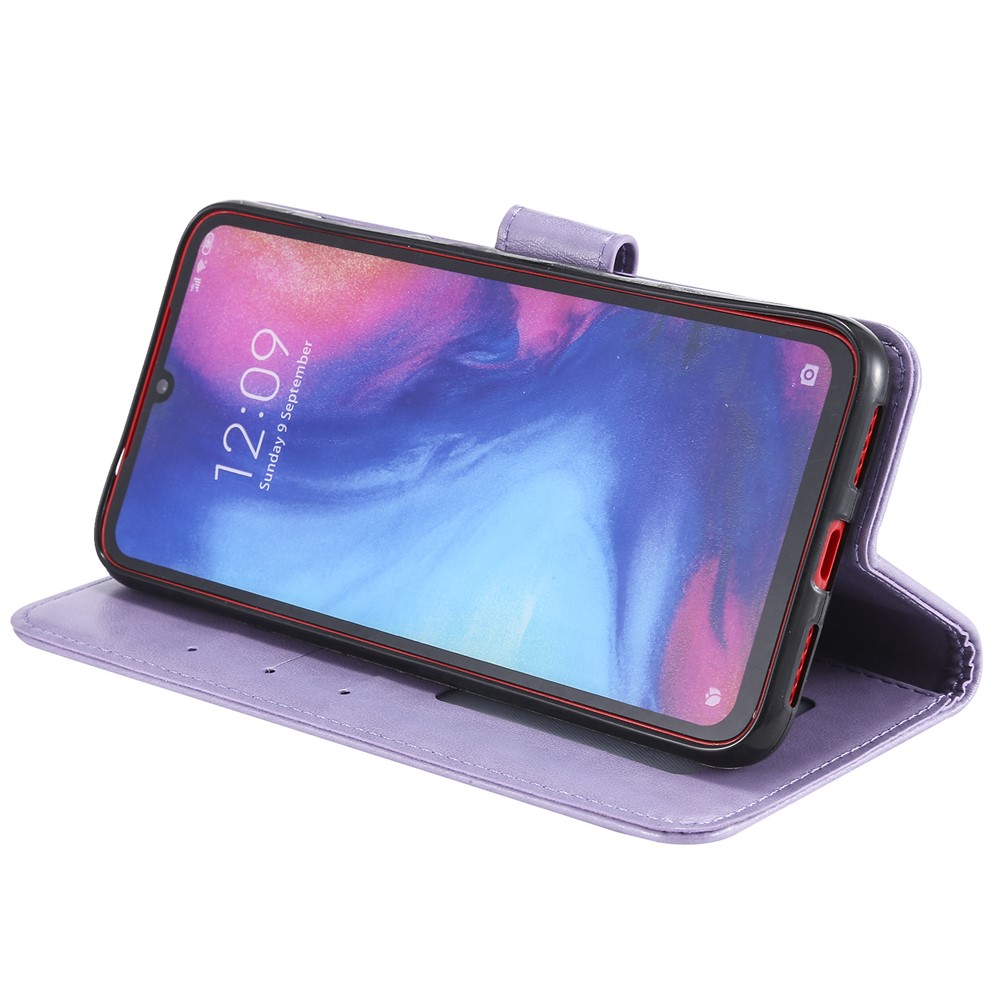 Imprint Mandala Pattern Wallet Stand Leather Flip Case for Xiaomi Redmi Note 7S / Note 7 / Note 7 Pro (India) - Purple-6