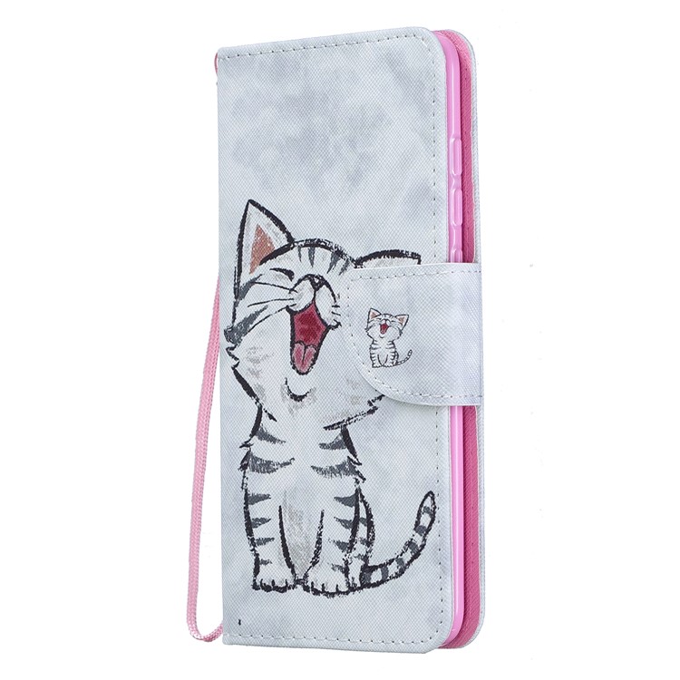 Pattern Printing Leather Wallet Case for Xiaomi Mi 9 - Cat Pattern-2