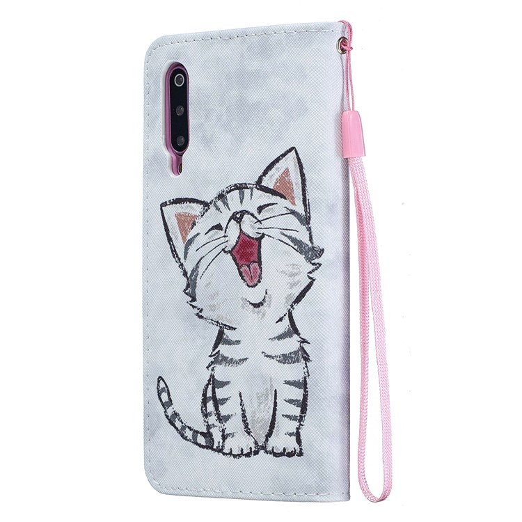 Pattern Printing Leather Wallet Case for Xiaomi Mi 9 - Cat Pattern-3