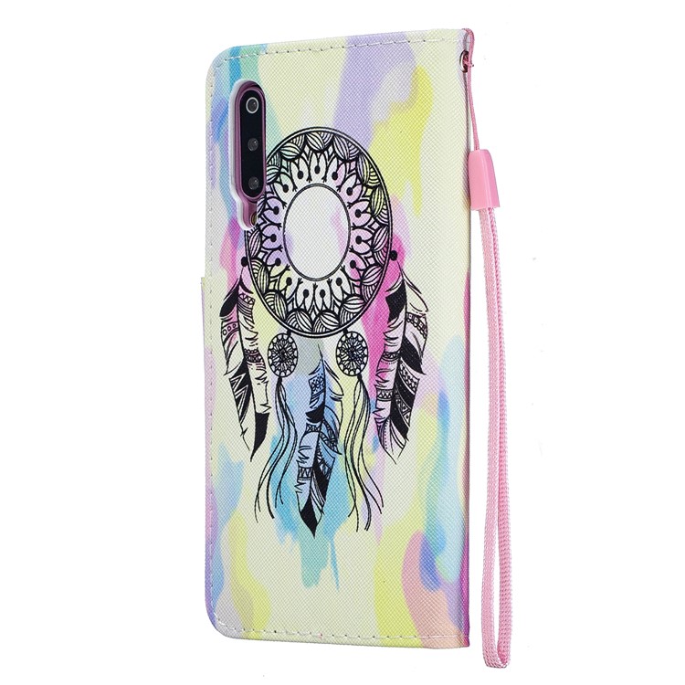 Musterdruck Leder Brieftasche Für Xiaomi Mi 9 - Traumfänger-3