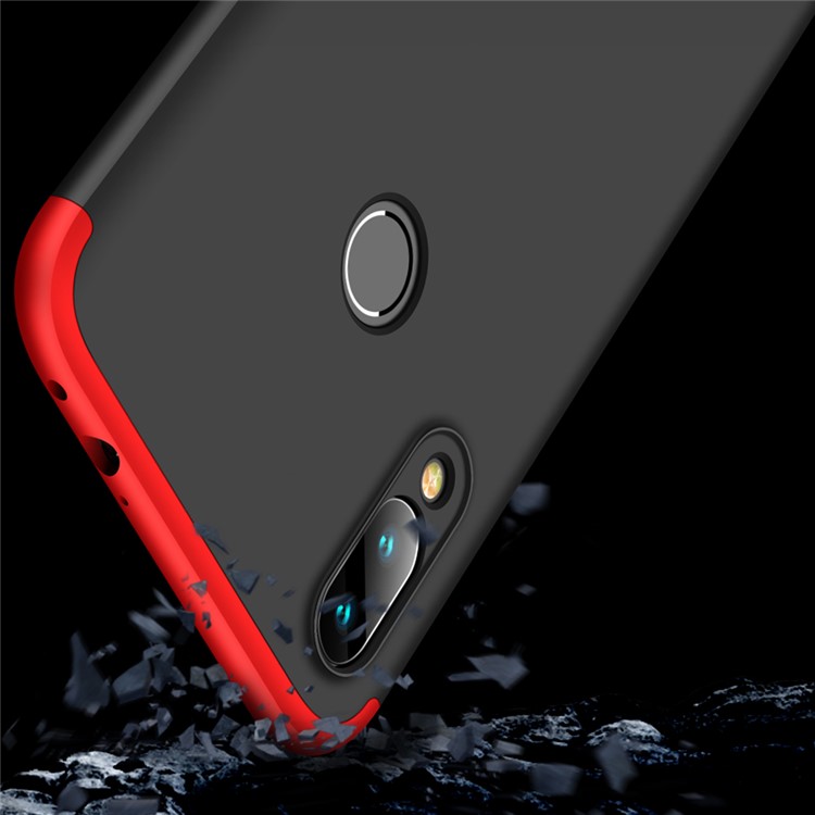 GKK Detachable 3-Piece Matte Hard PC Case for Xiaomi Redmi 7 / Redmi Y3 - Red / Black-5