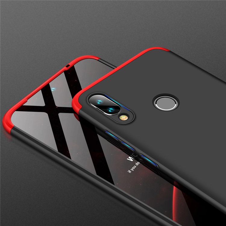 GKK Detachable 3-Piece Matte Hard PC Case for Xiaomi Redmi 7 / Redmi Y3 - Red / Black-6