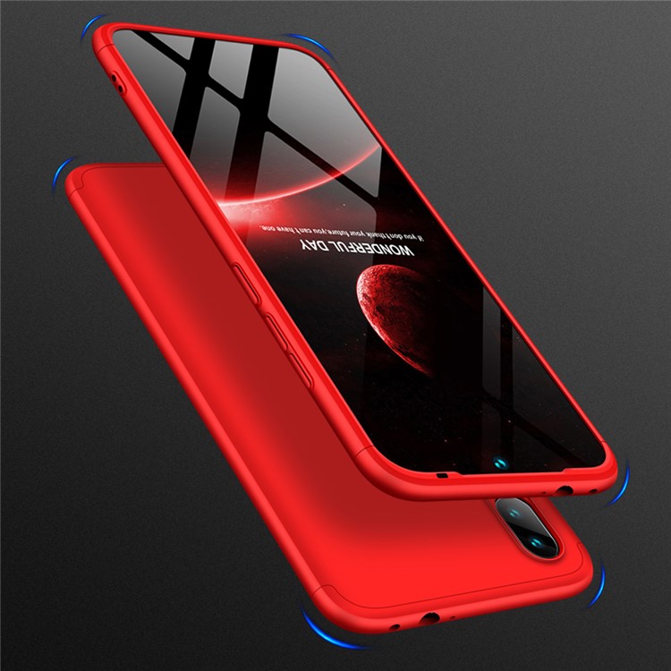 GKK Detachable 3-Piece Matte Hard PC Case for Xiaomi Redmi 7 / Redmi Y3 - Red-1