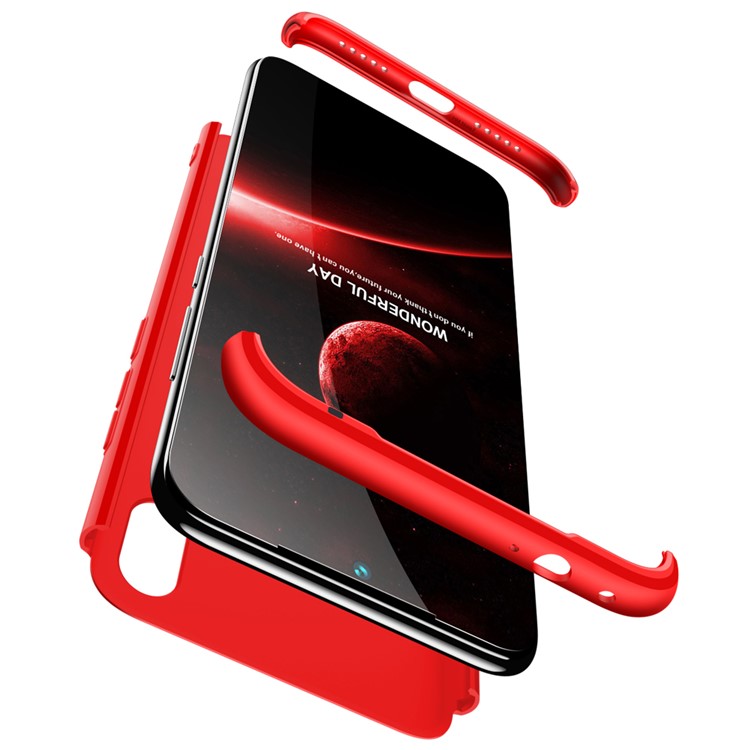 GKK Detachable 3-Piece Matte Hard PC Case for Xiaomi Redmi 7 / Redmi Y3 - Red-3