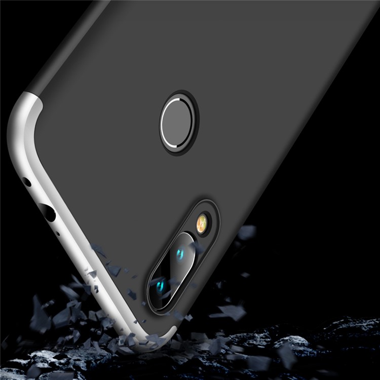 GKK Detachable 3-Piece Matte Hard PC Case for Xiaomi Redmi 7 / Redmi Y3 - Silver / Black-5