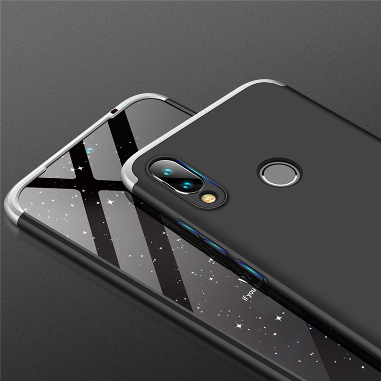 GKK Detachable 3-Piece Matte Hard PC Case for Xiaomi Redmi 7 / Redmi Y3 - Silver / Black-6