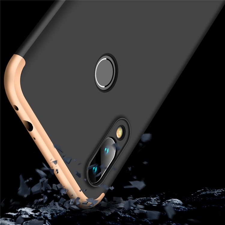 GKK Detachable 3-Piece Matte Hard PC Case for Xiaomi Redmi 7 / Redmi Y3 - Gold / Black-5