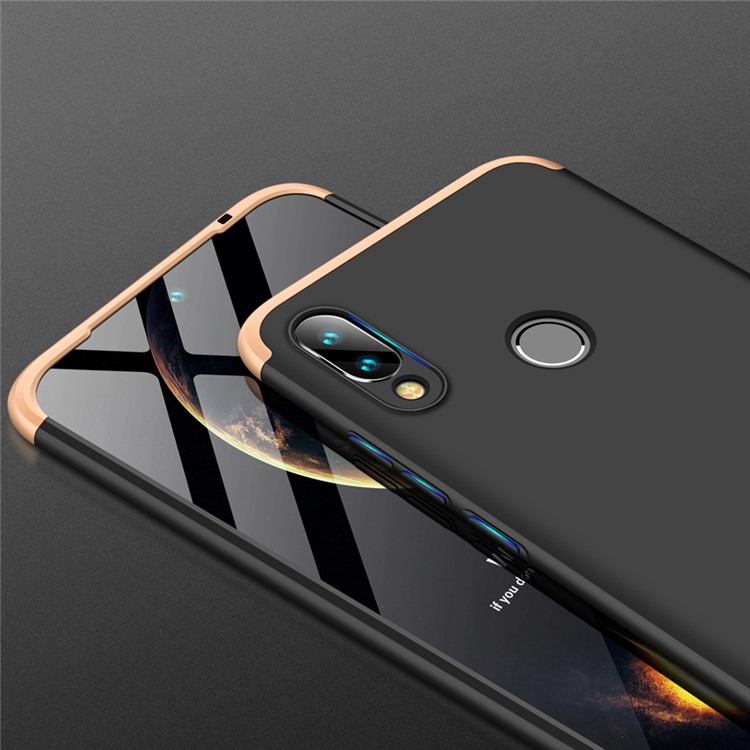 GKK Detachable 3-Piece Matte Hard PC Case for Xiaomi Redmi 7 / Redmi Y3 - Gold / Black-6