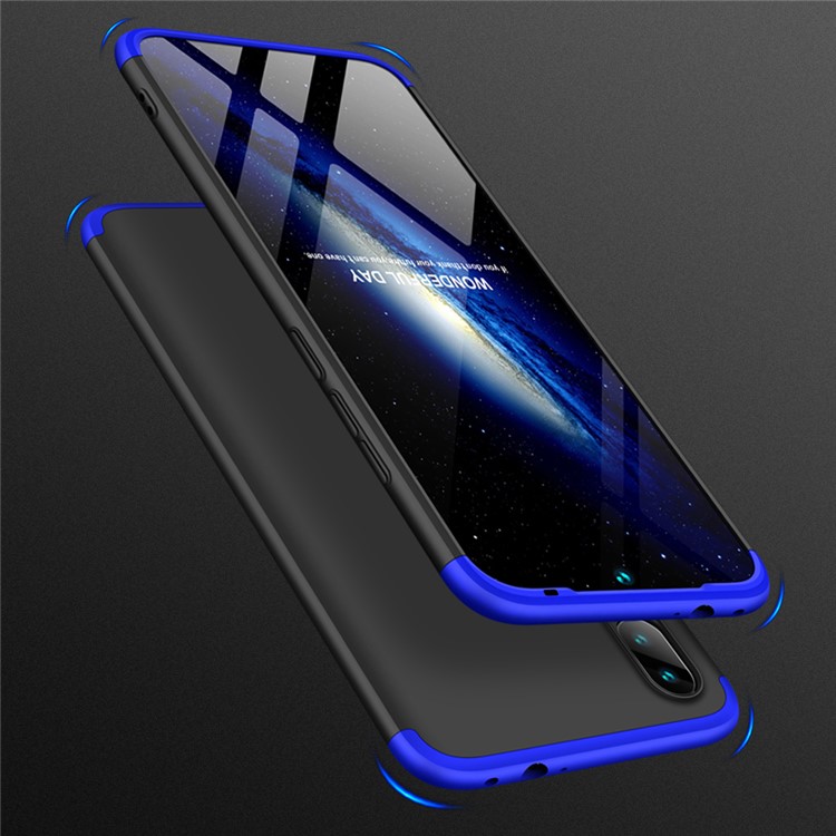GKK Detachable 3-Piece Matte Hard PC Case for Xiaomi Redmi 7 / Redmi Y3 - Blue / Black-1