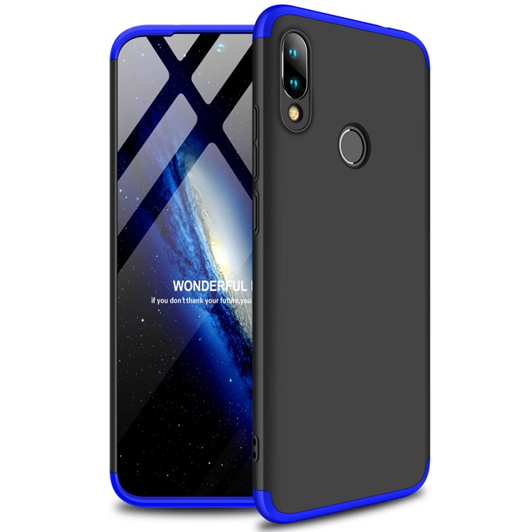 GKK Detachable 3-Piece Matte Hard PC Case for Xiaomi Redmi 7 / Redmi Y3 - Blue / Black-2