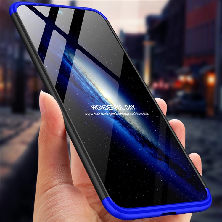 GKK Detachable 3-Piece Matte Hard PC Case for Xiaomi Redmi 7 / Redmi Y3 - Blue / Black-4