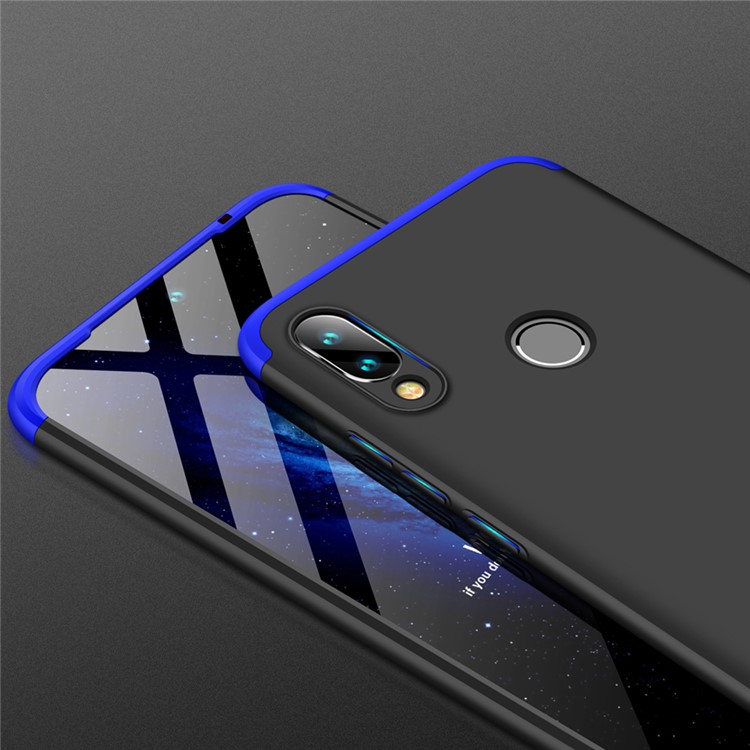 GKK Detachable 3-Piece Matte Hard PC Case for Xiaomi Redmi 7 / Redmi Y3 - Blue / Black-6