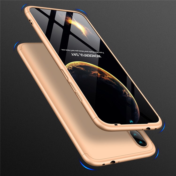 GKK Detachable 3-Piece Matte Hard PC Case for Xiaomi Redmi 7 / Redmi Y3 - Gold-1