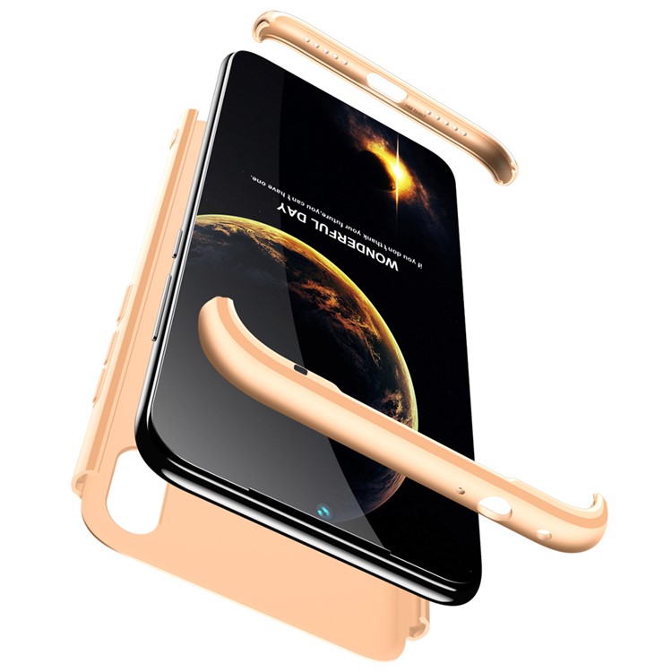 GKK Detachable 3-Piece Matte Hard PC Case for Xiaomi Redmi 7 / Redmi Y3 - Gold-3
