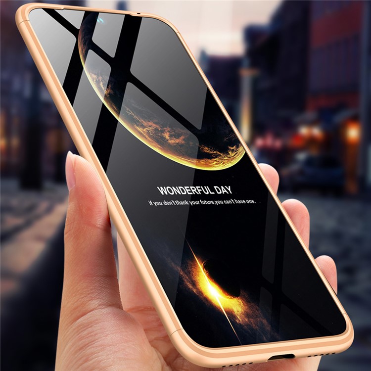 GKK Detachable 3-Piece Matte Hard PC Case for Xiaomi Redmi 7 / Redmi Y3 - Gold-4
