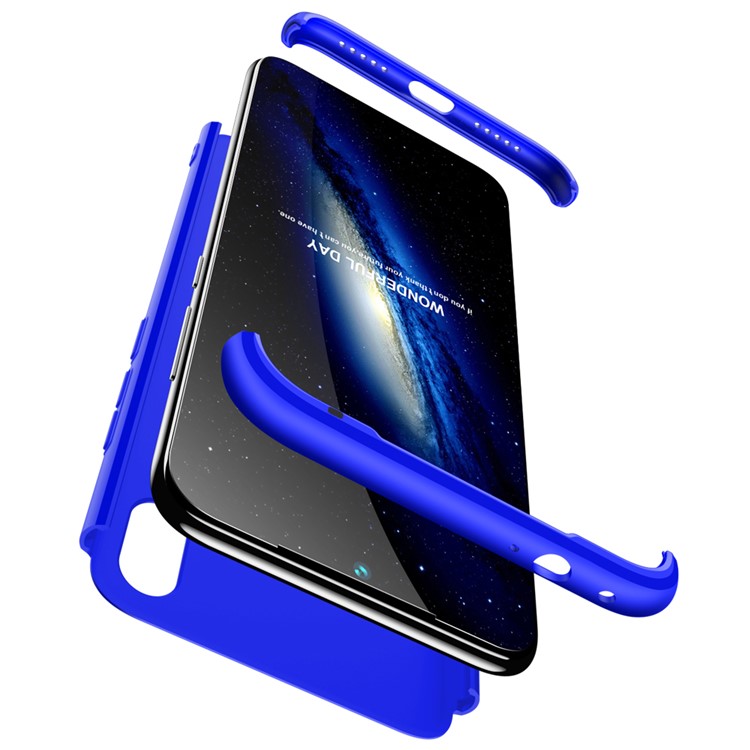 GKK Detachable 3-Piece Matte Hard PC Case for Xiaomi Redmi 7 / Redmi Y3 - Blue-3